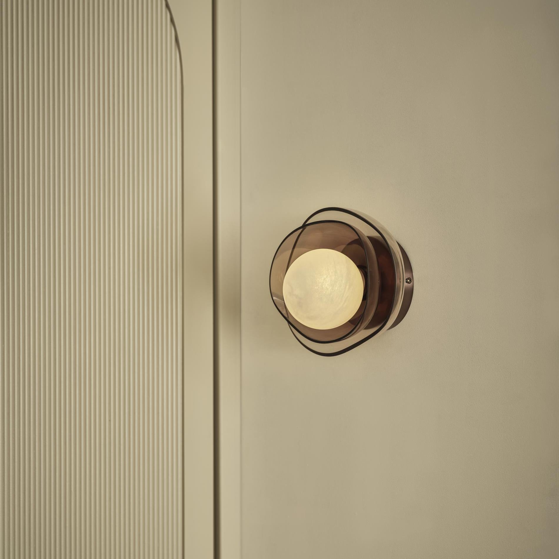 Dulwich Layered Glass Wall Light  - Mocha