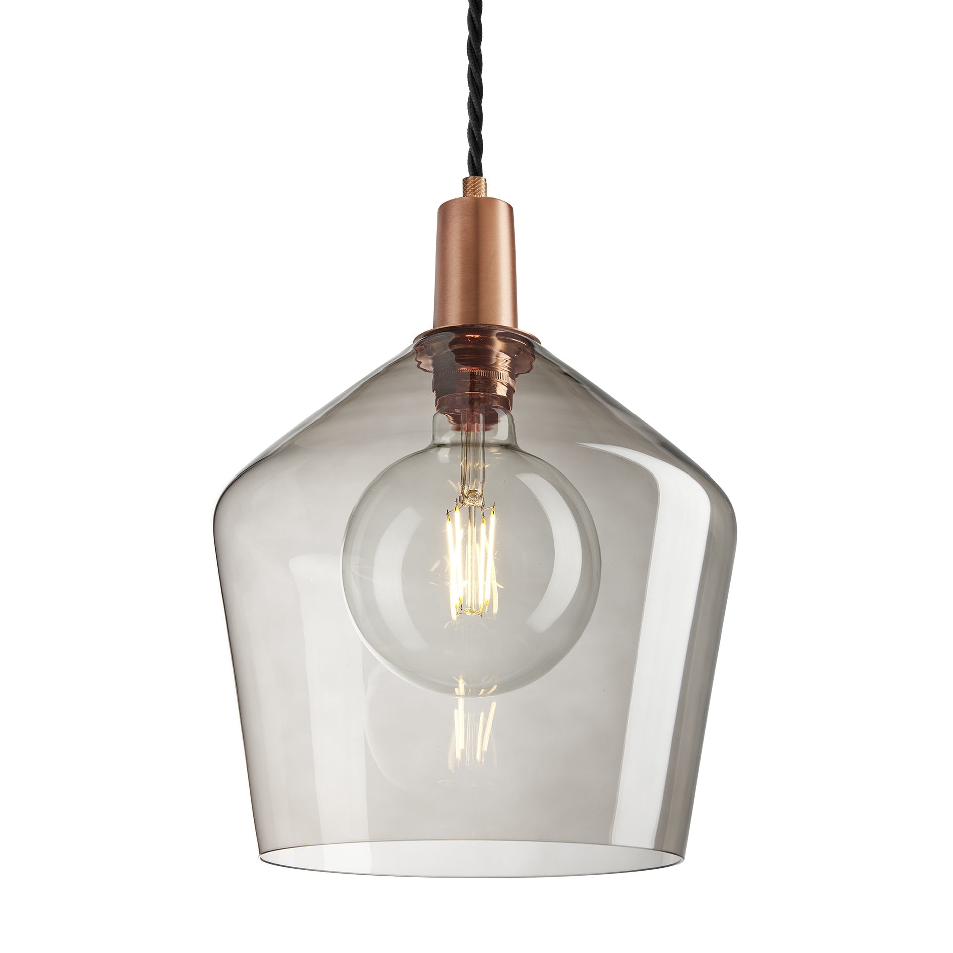 Sleek Glass Schoolhouse Pendant - 10 Inch