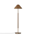 Wycombe Umbrella Pleated Floor Lamp - Brass
